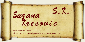 Suzana Kresović vizit kartica